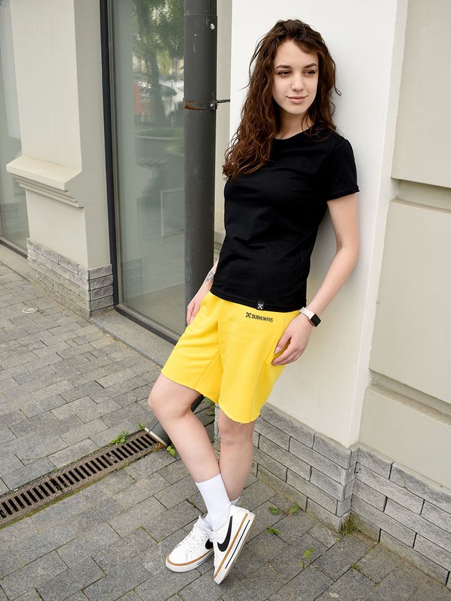 Women's Shorts oversize, Yellow, XS-S