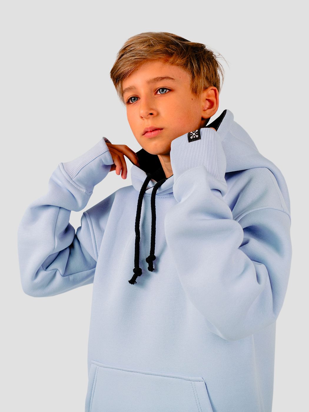 Костюм дитячий худі та штани світло-блакитний, світло-блакитний, 3XS (86-92 см), 92