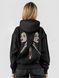 Women's Hoodie "Twosome Nuns", Black, M-L