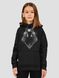 Kid's hoodie "Capybara Monochrome", Black, XS (110-116 cm)