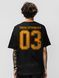 Men's T-shirt Oversize "03 (3SAB)", Black, XS-S