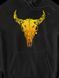 Women's Hoodie "Desert Cow Skull", Black, M-L