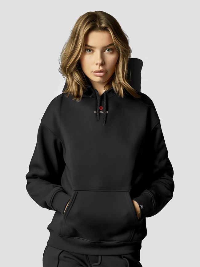 Women's Hoodie "Twosome Nuns", Black, M-L