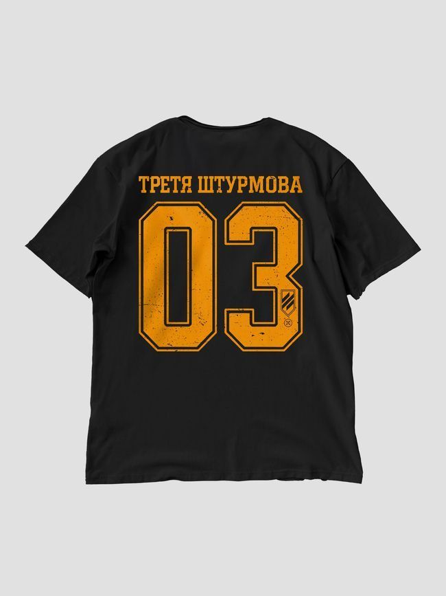 Men's T-shirt Oversize "03 (3SAB)", Black, XS-S