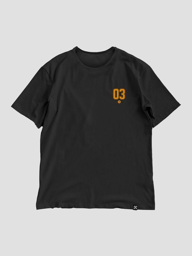 Men's T-shirt Oversize "03 (3SAB)", Black, XS-S