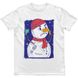 Men's T-shirt “Crazy Snowman”, White, XS