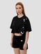 Women’s Oversize Suit - Shorts and Crop T-shirt Dubhumans Splash, Black, S