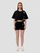 Women’s Oversize Suit - Shorts and Crop T-shirt Dubhumans Splash, Black, S