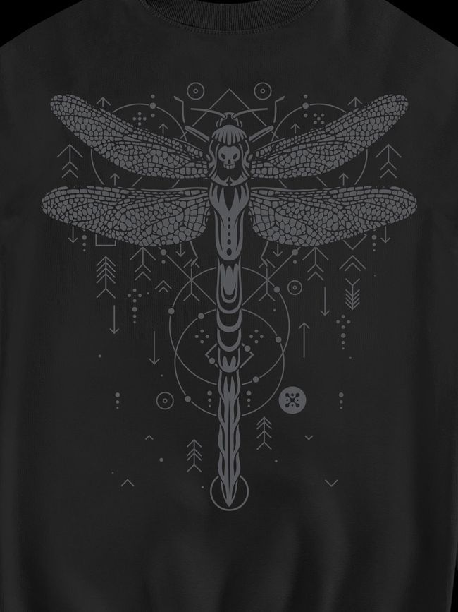 Світшот жіночий "Dragonfly", Чорний, M