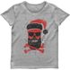Women's T-shirt "Santa Skull", Gray melange, XS
