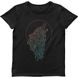 Women's T-shirt with wolf "Siromanyts", Black (Special Edition), XS