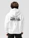 Men's Hoodie "Under Control", White, 2XS