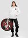 Women's tracksuit set Hoodie white with a Changeable Patch "Bandera Smoothie", Black, XS-S, XS (99  cm)