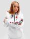 Women's suit hoodie white and pants "Shadow of the Dragon", White, M-L, L (108 cm)
