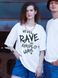 Women's T-shirt Oversize “We will Rave on Khuylo’s Grave”, White, XS-S