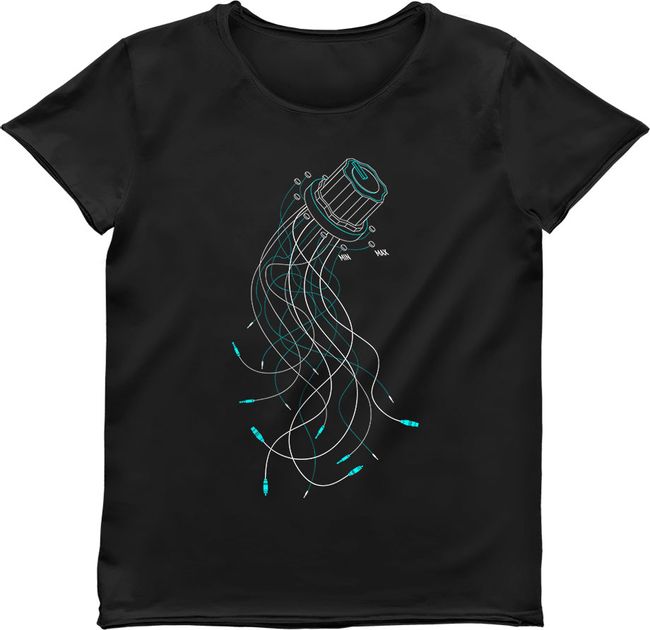 Women's T-shirt "Jellyfish Knob", Black, XS