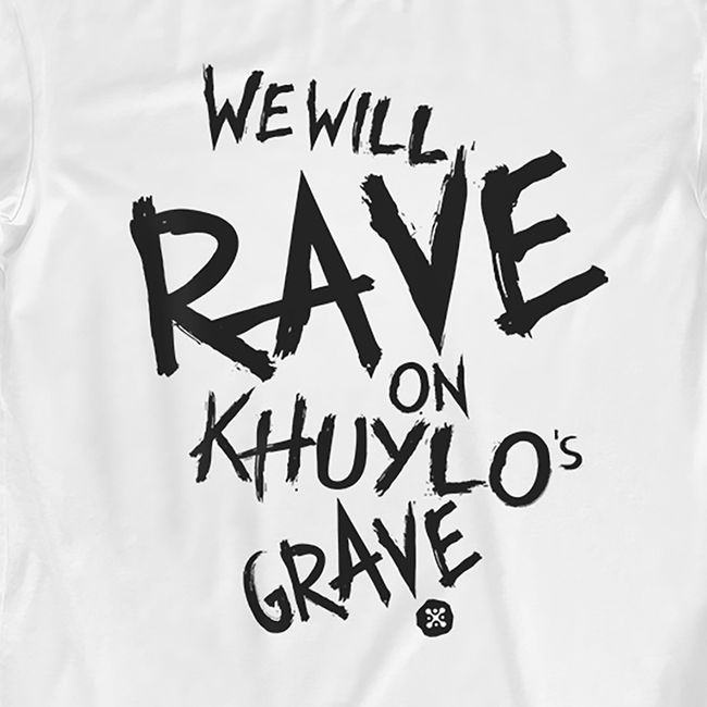 Women's T-shirt Oversize “We will Rave on Khuylo’s Grave”, White, XS-S