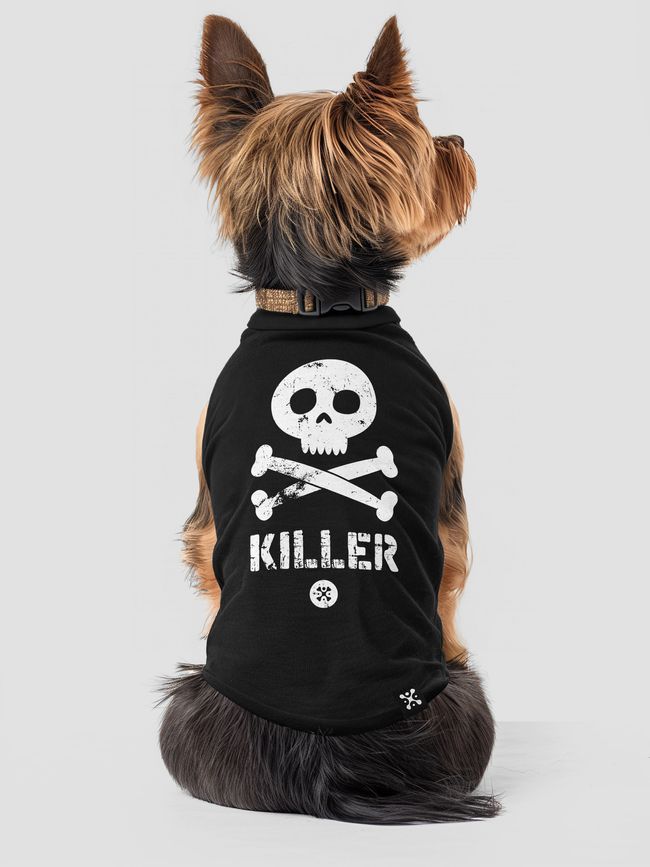 Dog's T-shirt "Killer", Black, XS