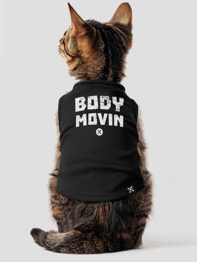 Cat's T-shirt "Body Movin", Black, XS