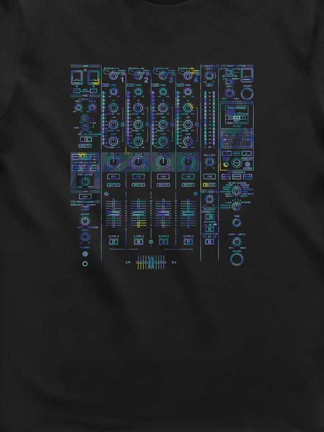 Men's T-shirt "DJ Mixer", Black, M