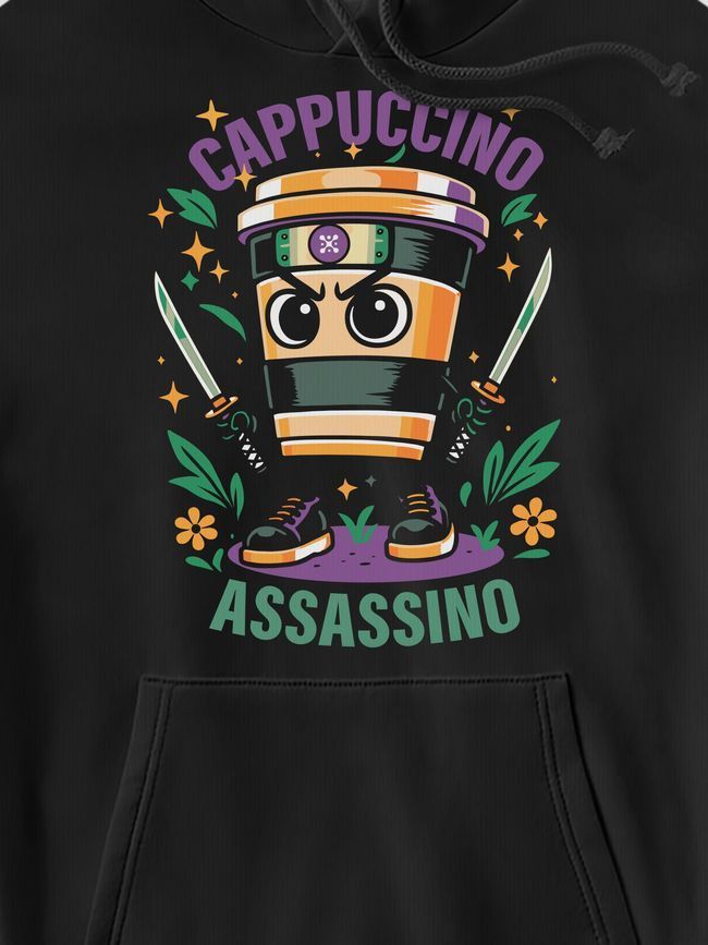 Худі дитяче "Cappuccino Assassino", Чорний, XS (110-116 см)