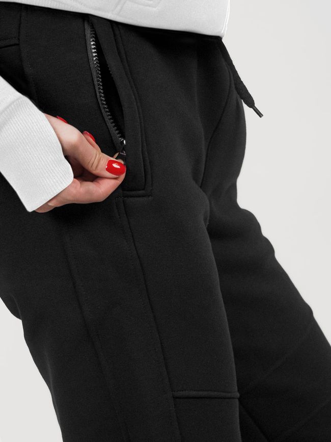 Костюм женский худи белый со сменным патчем "Бандера Смузи", Черный, XS-S, XS (99 см)