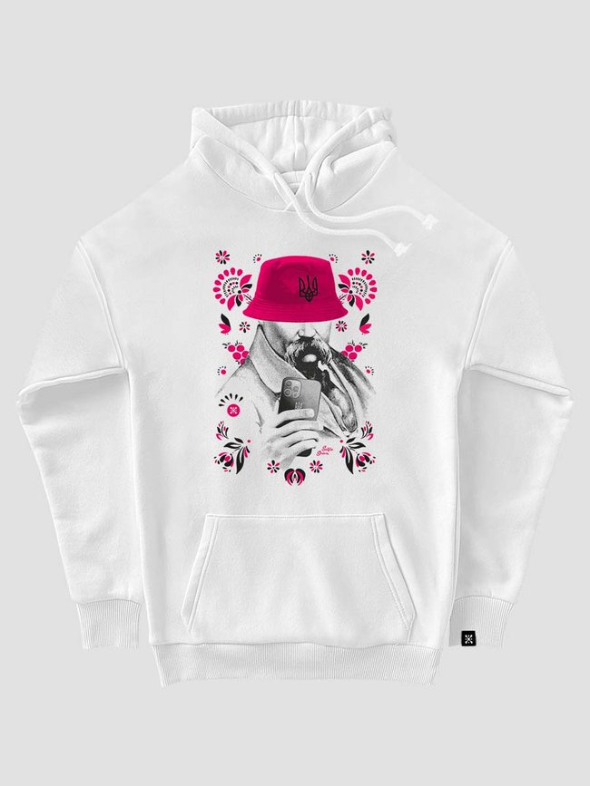 Kid's hoodie "Selfie Sheva Music Fan", White, XS (110-116 cm)