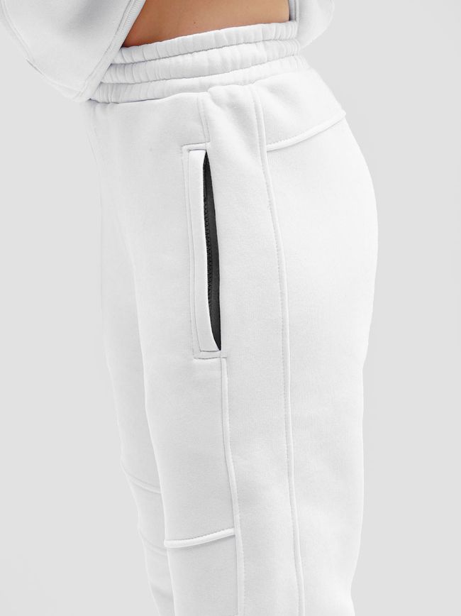 Костюм женский худи и брюки белый "Тень дракона", Белый, M-L, L (108 см)