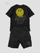 Women’s Oversize Suit - Shorts and T-shirt “Acid House Staff”, Black, 2XS