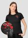 Women's T-shirt with a Changeable Patch “Tractor steals a Tank”, Black, M