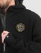Men's tracksuit set with a Changeable Patch “Good evening, we are from Ukraine” Hoodie with a zipper, Black, 2XS, XS (99  cm)