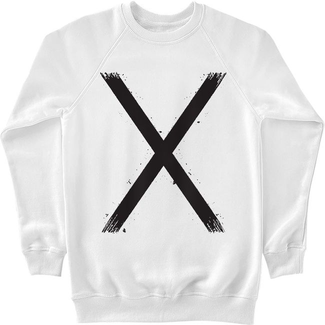 Women's Sweatshirt “X”, White, M