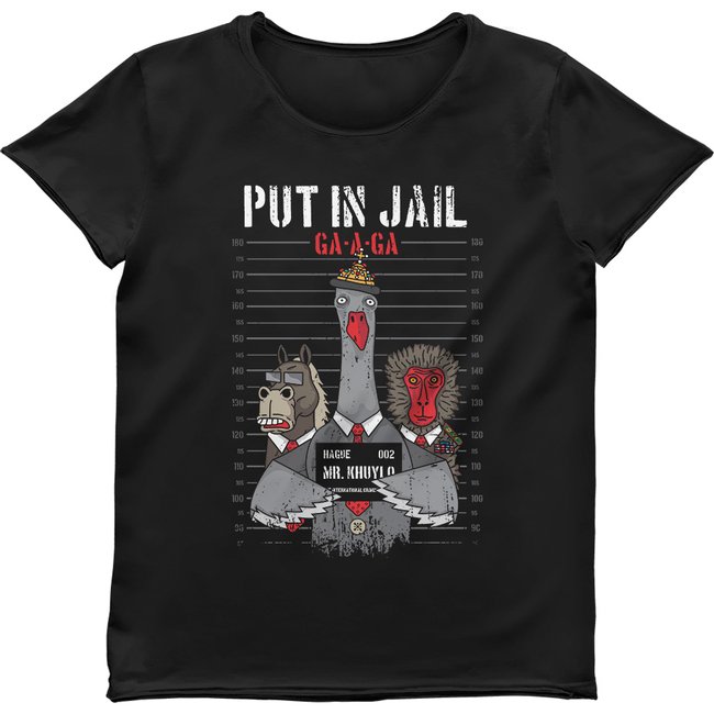Women's T-shirt "Put In Jail", Black, M