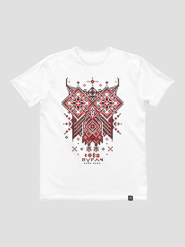 Футболка чоловіча "Сова Пугач", Білий, 2XL