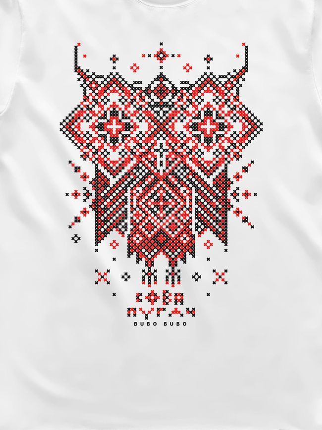 Футболка чоловіча "Сова Пугач", Білий, 2XL