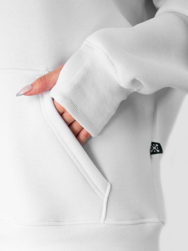 Women's suit hoodie white and pants, White, M-L, L (108 cm)