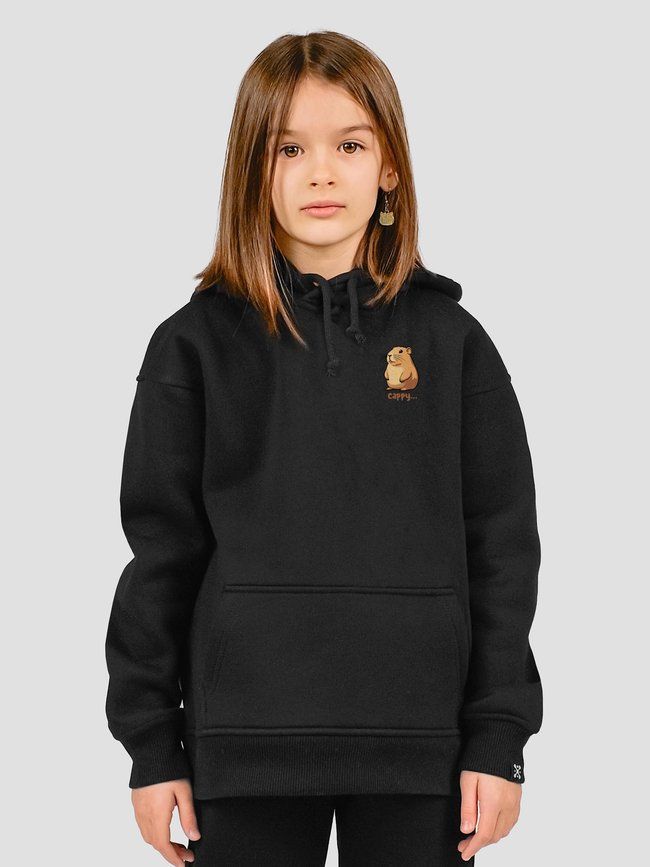 Kid's hoodie "Mini Cappy (Capybara)", Black, M (134-140 см)