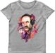 Women's T-shirt "Music Lover Cossack", Gray melange, XS