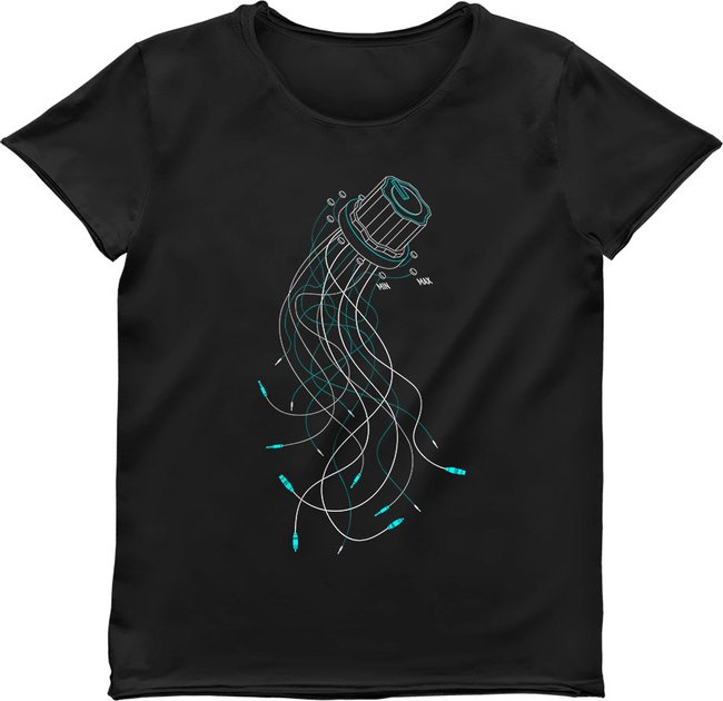 Women's T-shirt "Jellyfish Knob", Black, M