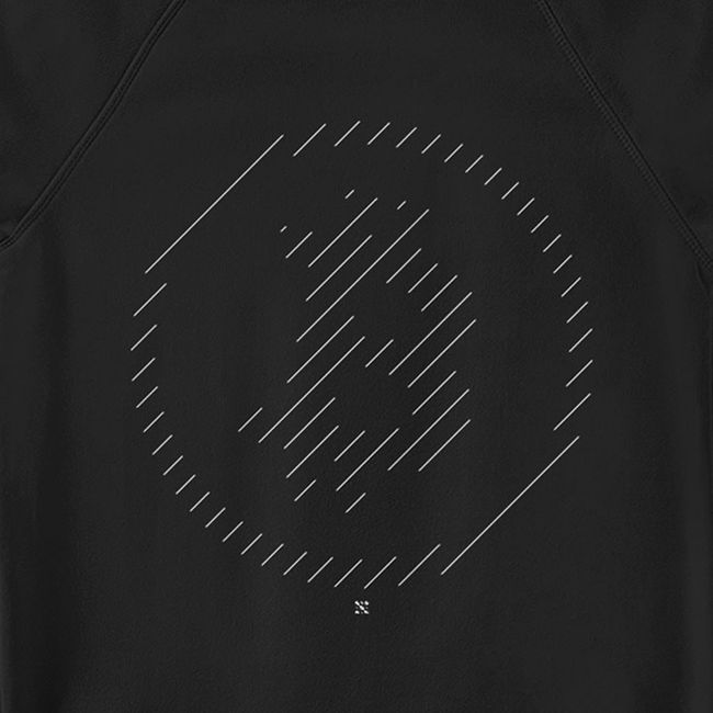 Women's Sweatshirt with Cryptocurrency “Bitcoin Line”, Black, M