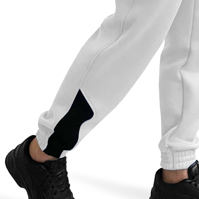 Men's tracksuit set Hoodie and Pants White, White, 2XS