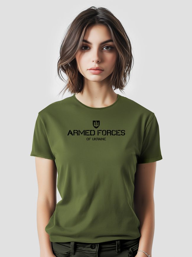 Women's T-shirt "Armed Forces of Ukraine 2", Khaki, M