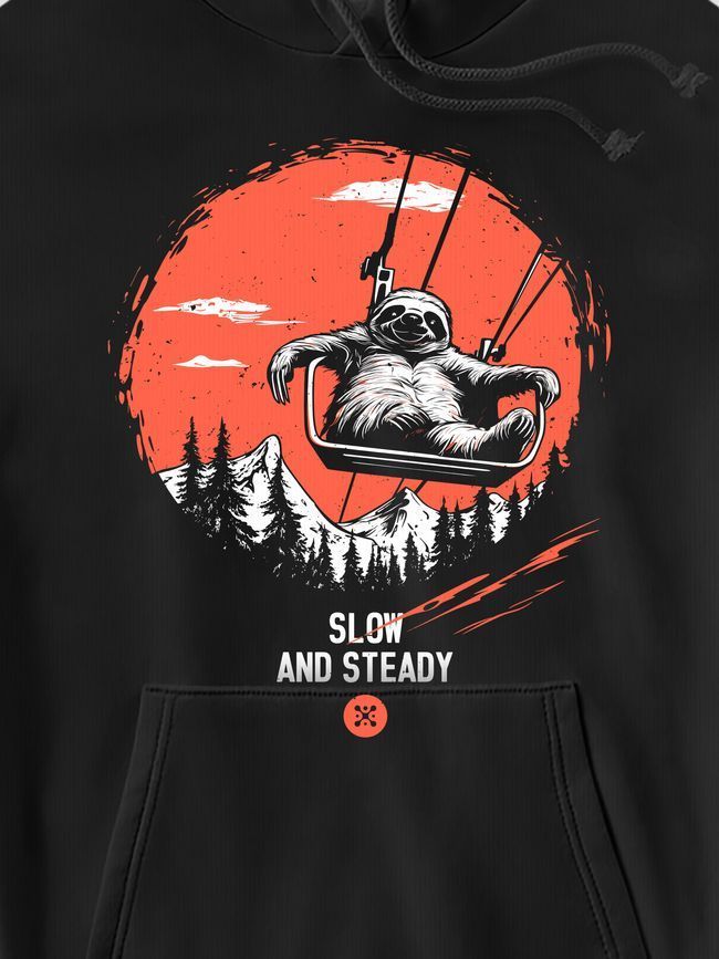 Худі дитяче "Slow and Steady", Чорний, XS (110-116 см)