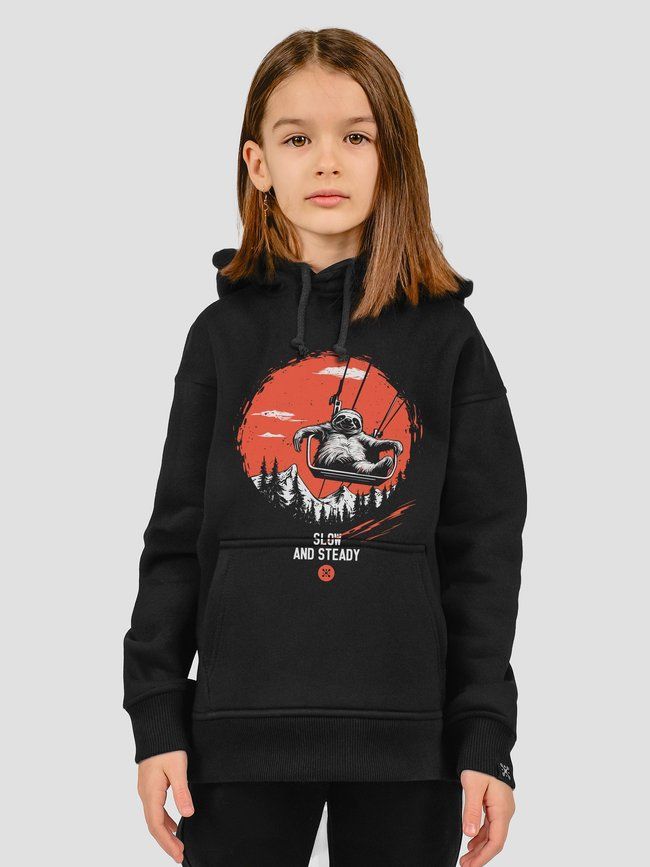 Kid's hoodie "Enjoy, be Capy (Capybara)", Black, XS (110-116 см)