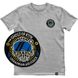 Men's T-shirt with a Changeable Patch “The Ghost of Kyiv”, Gray melange, XS