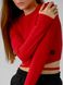 Short Longsleeve with Ties, Red, M