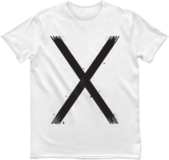 Men's T-shirt "X", White, M