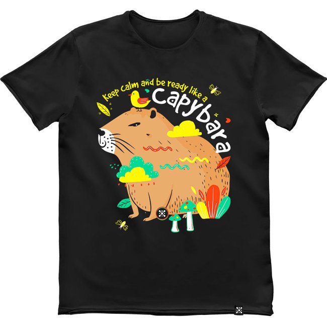 Men's T-shirt "Capybara", Black, M