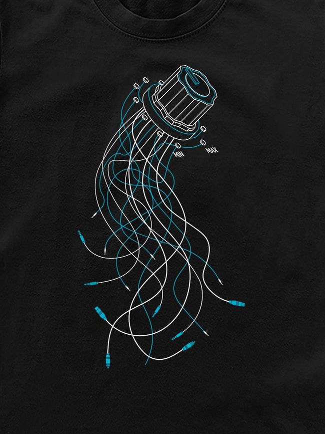 Kid's T-shirt "Jellyfish Knob", Black, XS (110-116 cm)