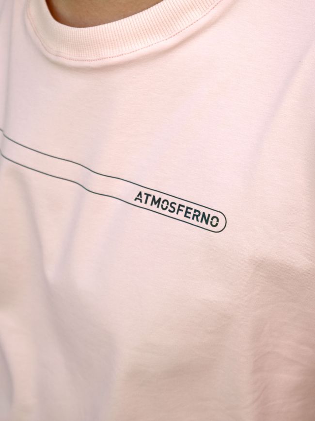 Men's T-shirt Oversize “Atmosferno”, Powder, XS-S